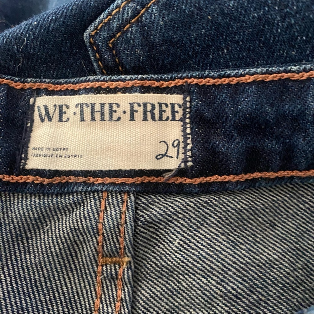 WE THE FREE THE PACIFICA HIGH RISE SLIM STRAIGHT LEG DARK WASH DENIM JEANS 29 - Picture 4 of 6